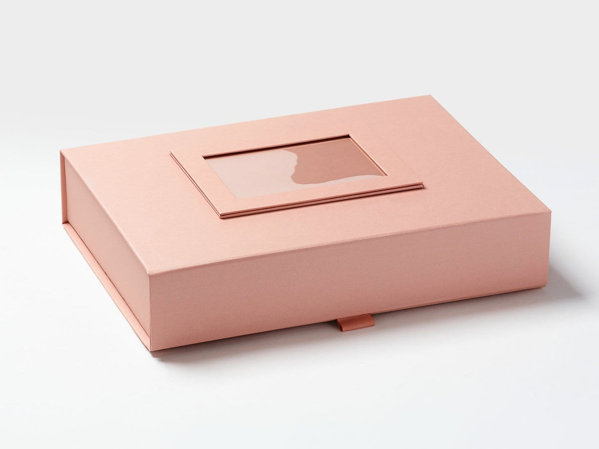 Rose Gold Photo Frame on Rose Gold A4 Shallow Gift Box