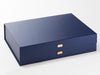 Rose Copper Metal Slot Decals Featured on Navy A3 Shallow Gift Box