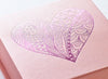 Rode Gold Gift Box withCustom Pink Foil Heart Design