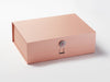 Rose Gold Gift Box with Rose Quartz and Diamond Gemstone Closure
