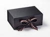 Example of Sparkle Stripe Double Ribbon Bow Featured on Black A5 Deep Gift Box