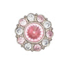 Diamond and Rose Quartz Flower Gemstone Gift Box Closure Sample