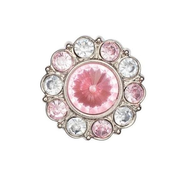 Diamond and Rose Quartz Flower Gemstone Gift Box Closure Sample