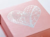 Rose Gold Gift Box with Silver Foil Logo from Foldabox