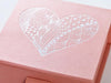 Rose Gold Gift Box with White Foil Heart Design