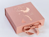 Rose Gold Gift Box with Rose Gold Tone on Tone Foil Design