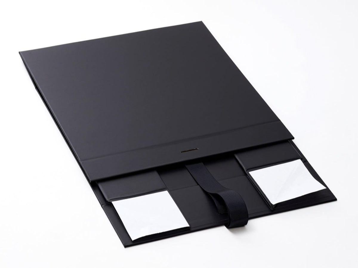 Black Large Slot Gift Box Supplied Flat