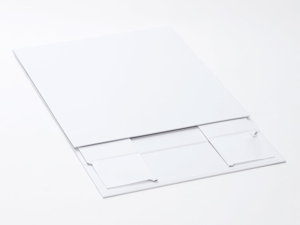 Sample White Large No Ribbon Folding Gift Box Supplied Flat