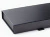 Black A5 Shallow Gift Box Sample Front Flap Detail