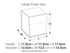 White Large Folding Gift Box Assembled Size