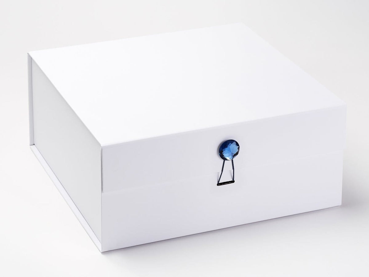 Sapphire Gemstone Closure on White XL Deep Gift Box