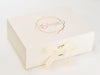 Example of 2 Colour Foil Custom Printed Logo Onto Ivory Gift Box