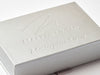 Silver Gift Box with Custom Debossed Design to Lid
