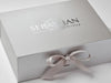 Silver Gift Box with Custom Silver Foil Print Design