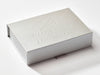 Silver Gift Box with Custom Debossed Design to Lid