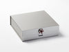 Silver Gift Box with Ruby and Diamond Flower Gemstone Closure