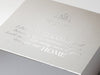 Silver Gift Box with Custom Silver Foil Tone on Tone Design