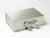 A4 Silver Folding Gift Box with Changeable Ribbon and Magnetic Closure from Foldabox