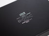 Black Folding Gift Box with Custom Printed Silver Foil Logo from Foldabox UK
