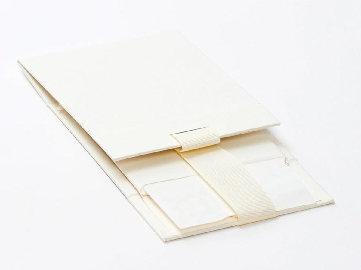 Ivory Small Gift Box with Fixed Ribbon Supplied Flat