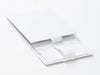 Sample White Small Gift Box with Fixed Ribbon Supplied Flat