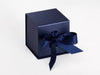 Navy Blue Small Cube Folding Gift Box