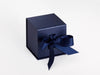 Navy Blue Small Cube Folding Gift Box Sample