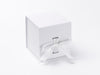 Small White Cube Folding Gift Boxes with Changeable Ribbon