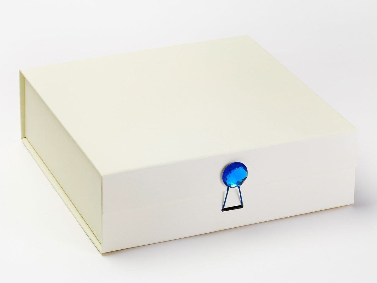Large Ivory Gift Box featured with Tanzanite Gemstone Closure