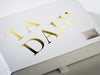 Custom Printed Two Colour Foil Design to Lid of White Gift Box