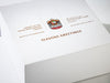 White XL Deep Folding Gift Box with Custom  Digital CMYK Printed Design