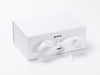 White A5 Deep Gift Box with changeable ribbon sample