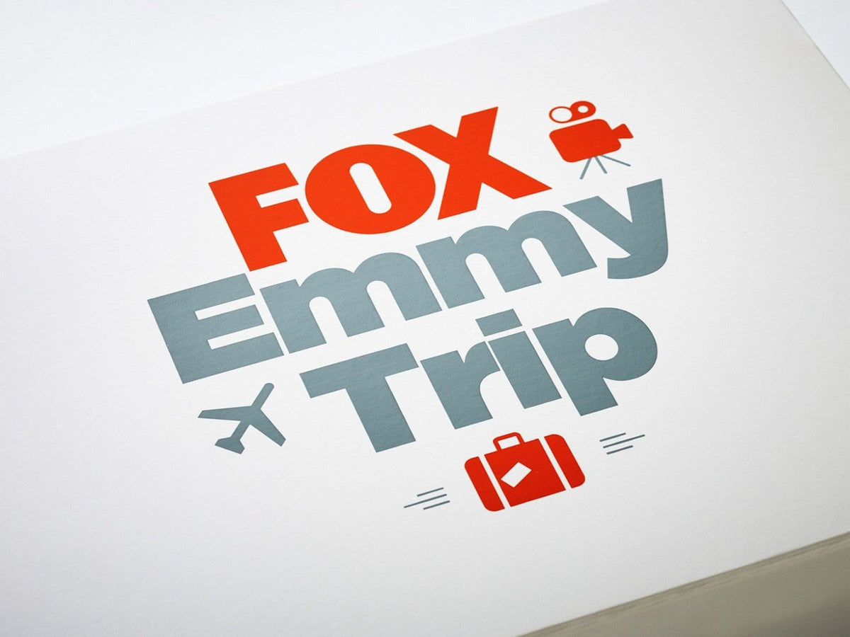 Two Colour Custom Printed Logo to White Folding Gift Box