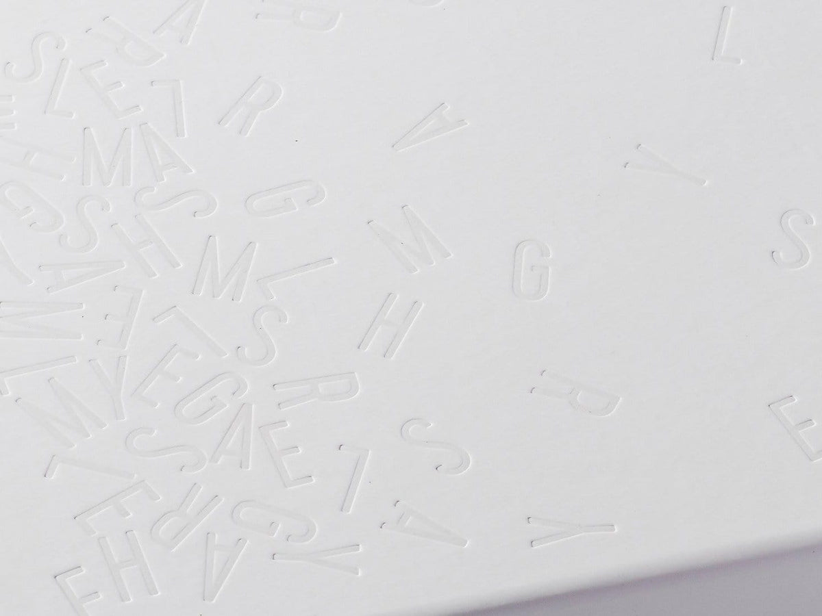 White Folding Gift Box with Custom Debossed Design from Foldabox