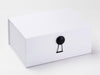 White A5 Deep Gift Box featured with Matt Black Dome Closure