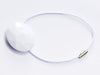White Facet Gift Box Closure with White Elastic