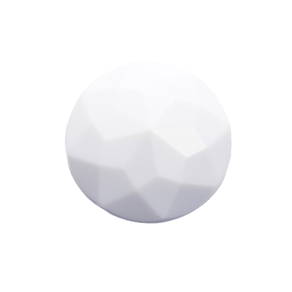 White Facet Dome Decorative Gift Box Closure from Foldabox