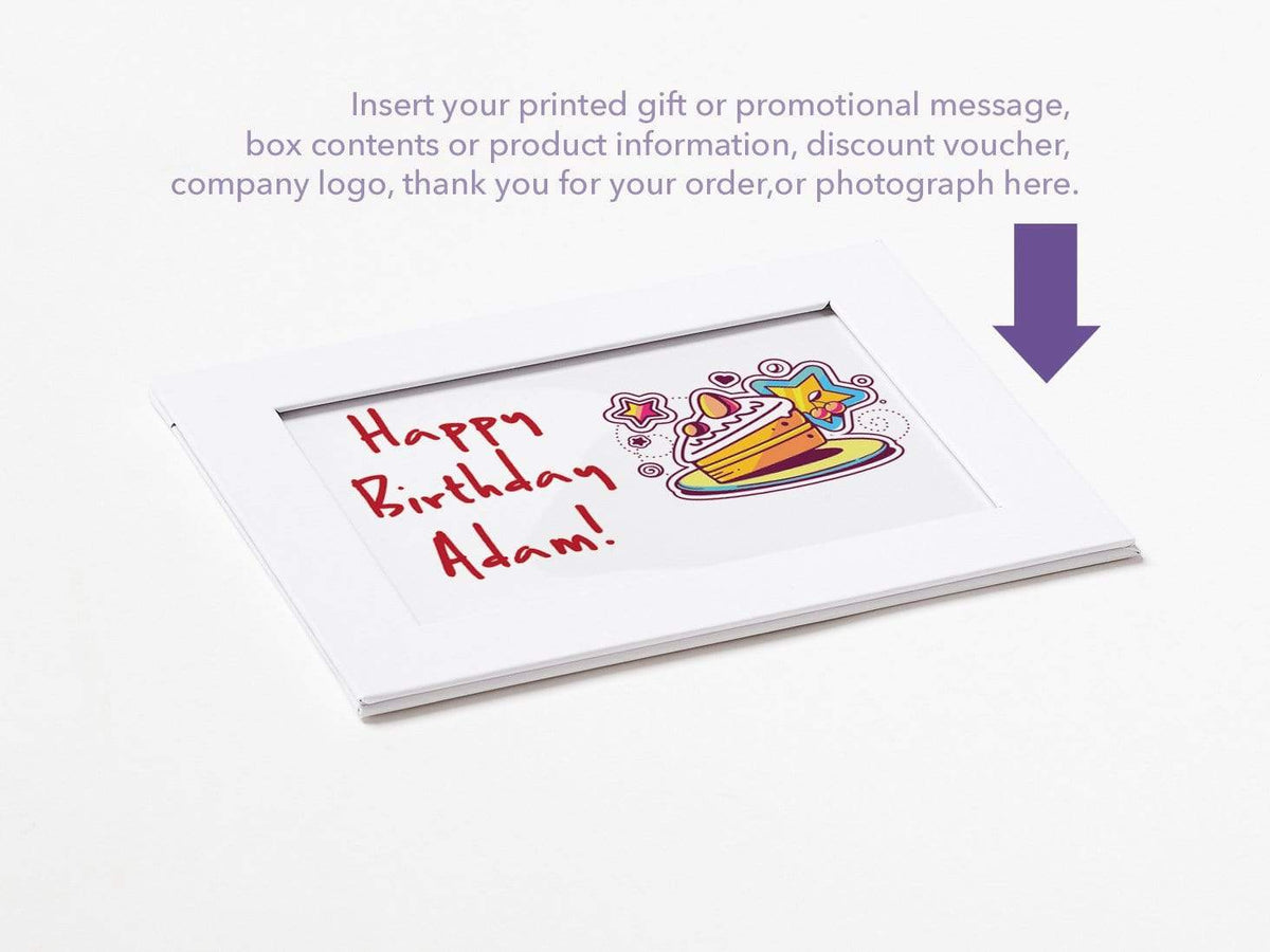 White Photo Frame Assembled with Example of Your Own Printed Insert