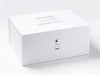 White A3 Deep Gift Box with Silver Dome Closure and White Photo Frame