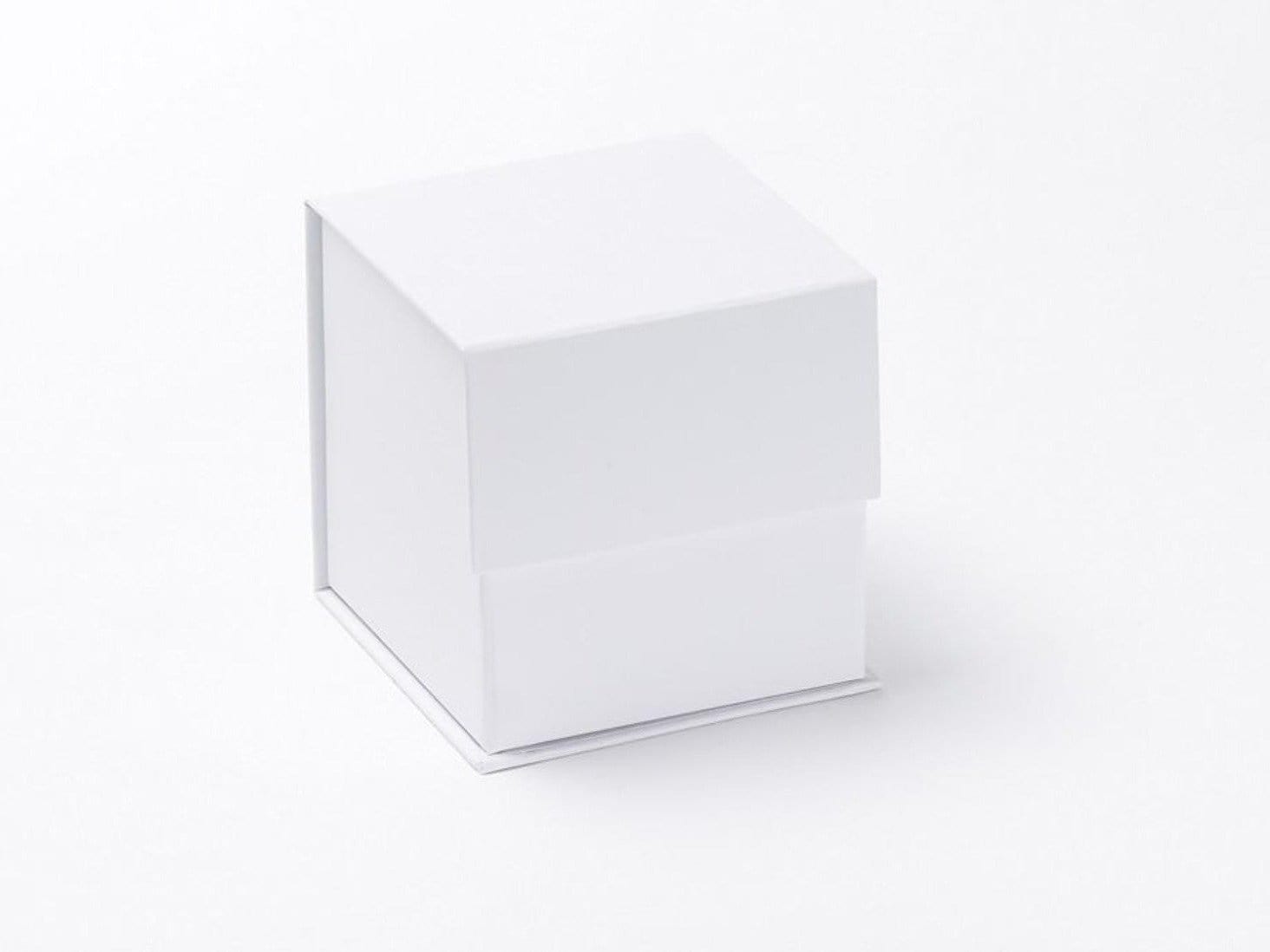 White Small Cube Gift Box without ribbon available from UK stock