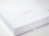 White A4 Shallow Gift Box with Custom Pink Foil Logo
