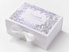 White A5 Deep Gift Box with Custom Foil Printed Design