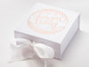 White Small Gift Box with Custom Rose Gold Foil Logo