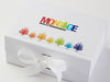 White Gift Box with Custom CMYK Print Design