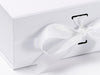 White A5 Deep Folding Gift Box changeable ribbon detail