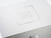 Custom Silver Foil Printed Logo to White Folding Gift Box