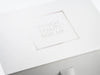 White Folding Gift Box with Custom Silver Foil Logo to Lid