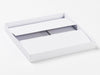 White Lift Off Lid Folding Gift Box with base folded flat within the lid