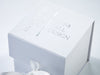 White Folding Small Cube Gift Box with Custom Foil Logo