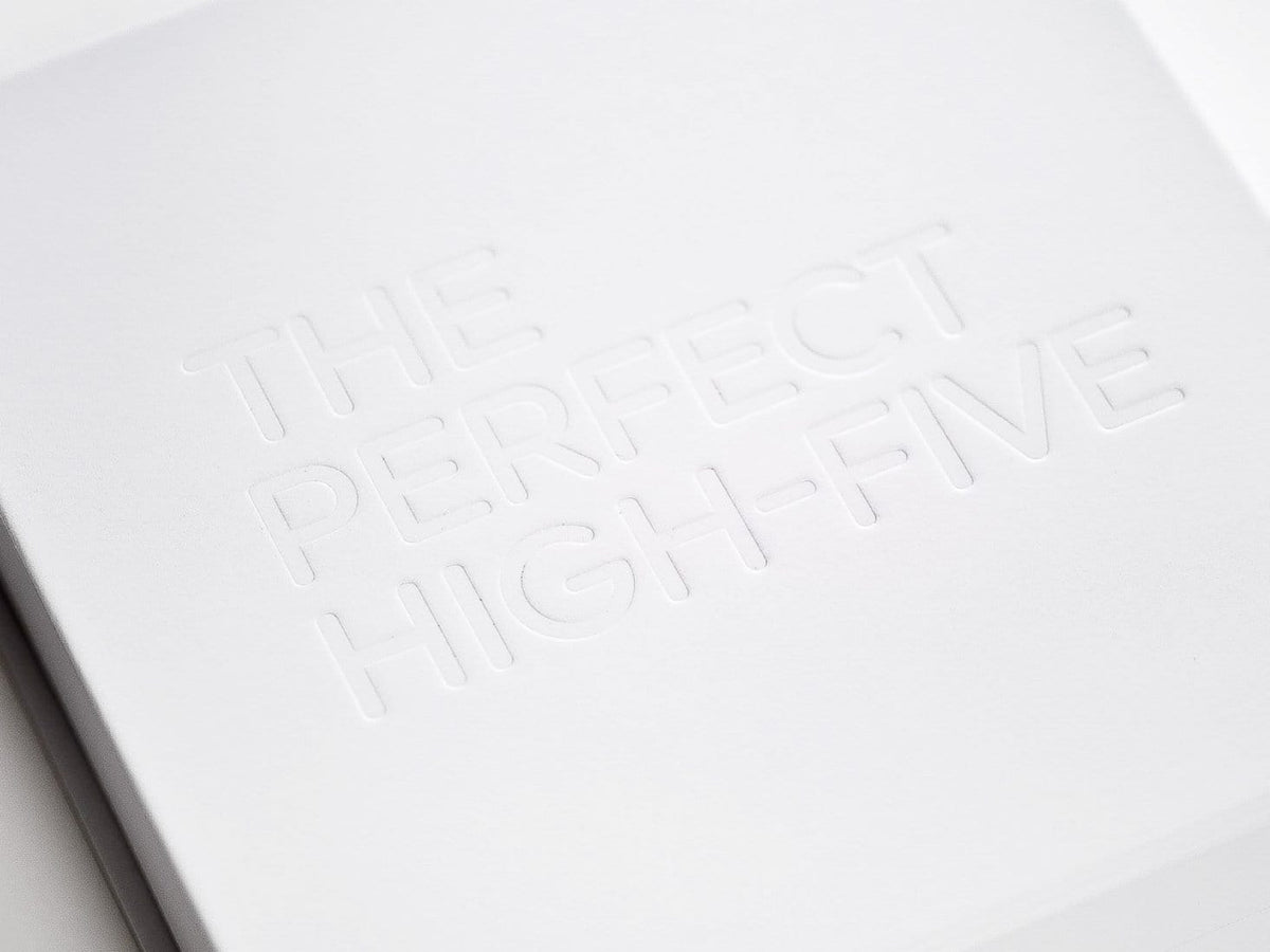 White Gift Box with Custom Debossed Logo to Lid